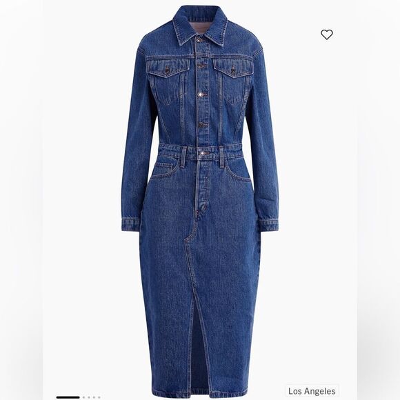 Favorite Daughter The city dress blue midi denim dress NWT size 24 - Picture 2 of 9